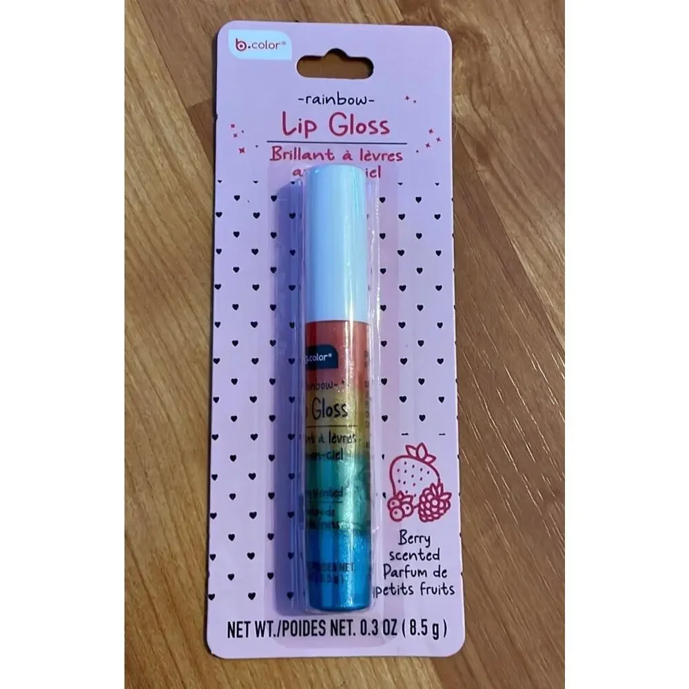 New/sealed‎ B•Color Rainbow Lip Gloss Berry Scented